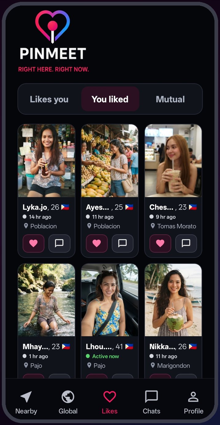The Likes screen