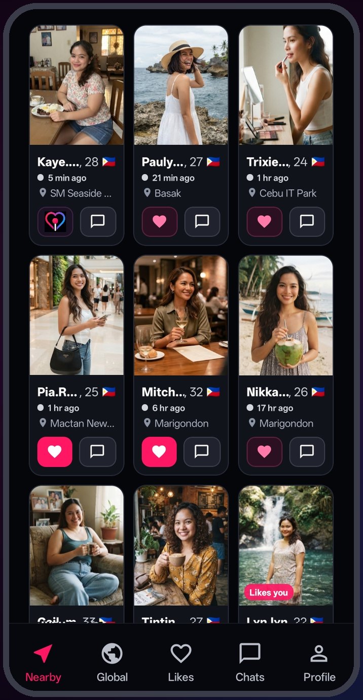 The Nearby screen