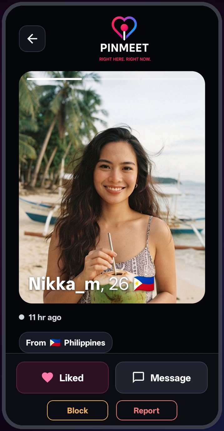 A profile screen